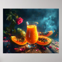 Poster SUCO de MAMÃO Recém Espremido -