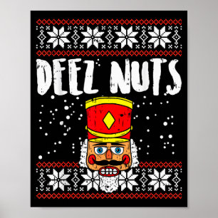 Poster Suco De Noz Quebra-Nozes Suéter Engraçado De Natal
