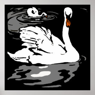 Póster Sucos vitoriosos de animais de criação de madeir