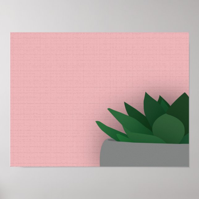Poster Suculente minimalista (Frente)