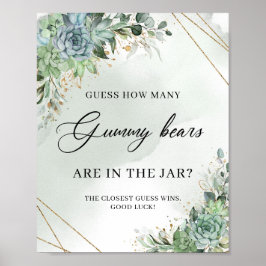 Poster Suculentes saudam quantos Ursos Gummy