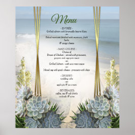 Poster Suculentos matizes de Blues pálidos