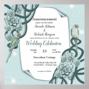 Poster Sucultivos Verdes do Pinheiro Azul