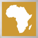 Póster Sudão Brown África Austral<br><div class="desc">O mapa africano traçado em branco com cores contrastantes na paleta "Safari" de Emporio Moffa inspirada pela ousada aventura e natureza selvagem do continente.</div>
