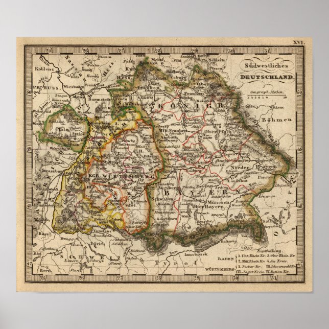 Poster Sudoeste da Alemanha (Frente)