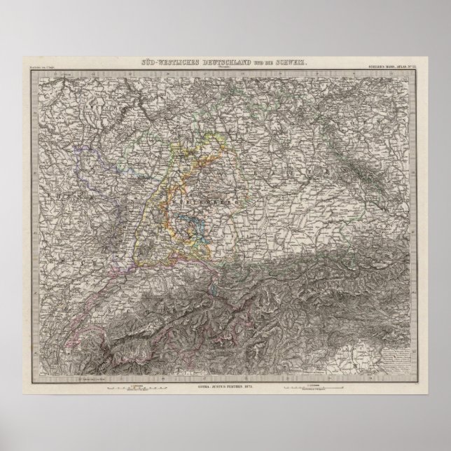 Poster Sudoeste da Alemanha e Suiça (Frente)