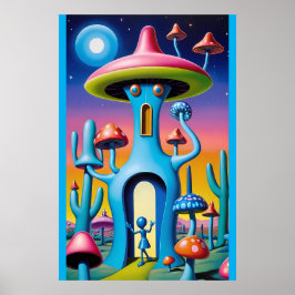 Poster Sudoeste de Mushroom Town Shroombillies