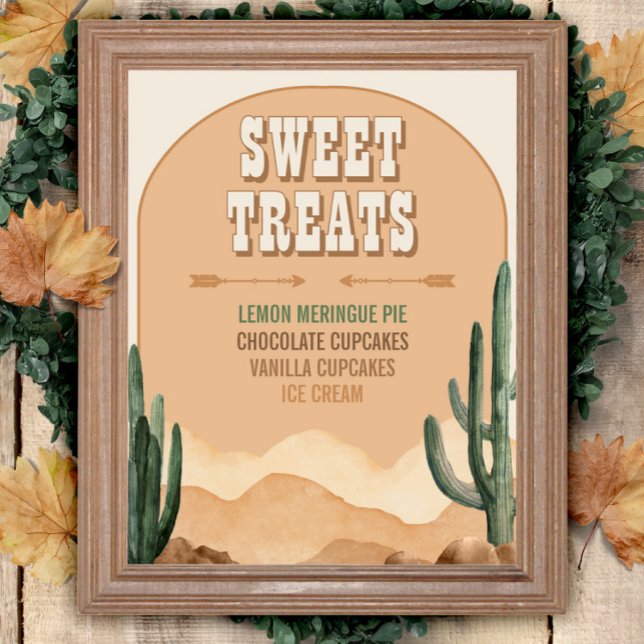 Poster Sudoeste do Deserto Russo Cactus Sweets & Dessert (Criador carregado)