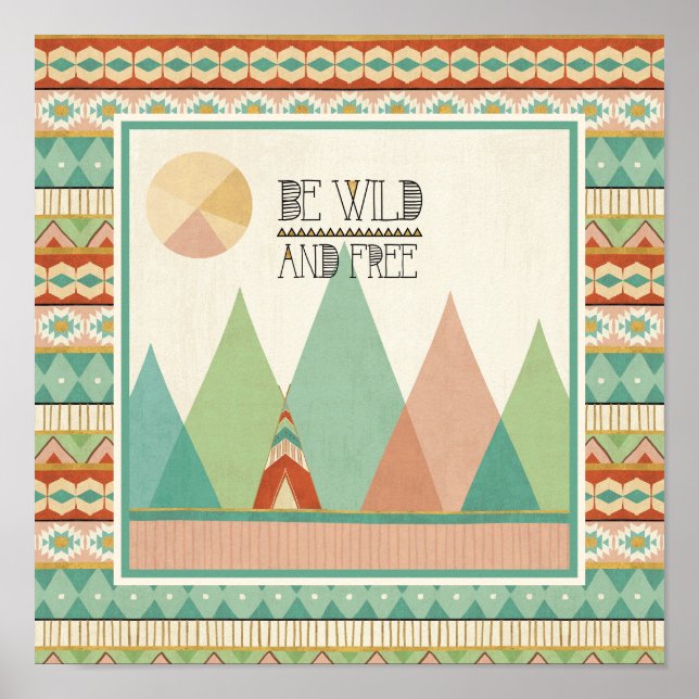 Póster Sudoeste Geo II| Seja selvagem e livre (Frente)