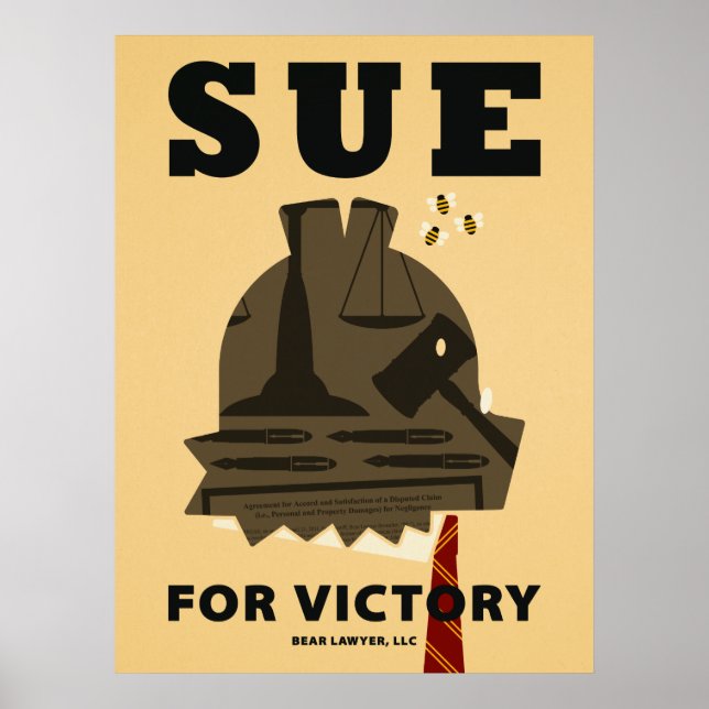 poster "Sue for Victory" (Frente)