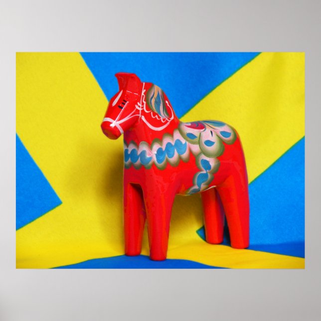 Póster Suecia Dala Horse (Frente)