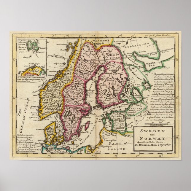 Póster Suecia e Noruega 9 (Frente)