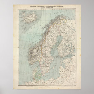 Póster Suecia, Noruega, Dinamarca 2