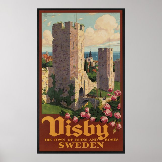 Poster Suecia Visby (Frente)