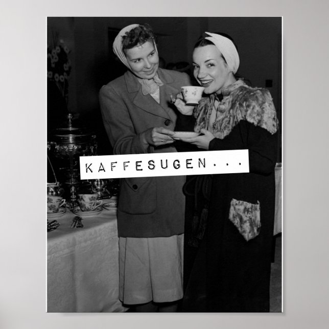 Poster Sueco de Kaffesugen dizendo para Need um café T-Sh (Frente)