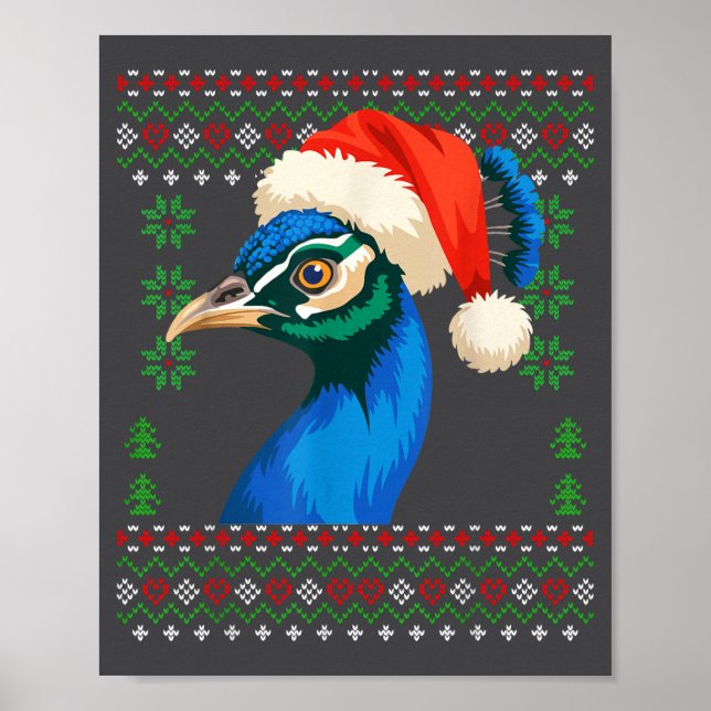 Poster Suéter de Natal Feio da Ervilha de Natal  (Frente)