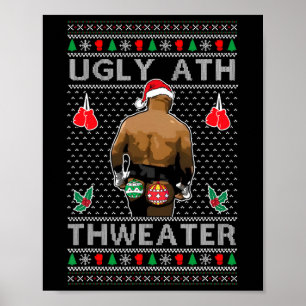 Poster Suéter feio de Natal Alegre