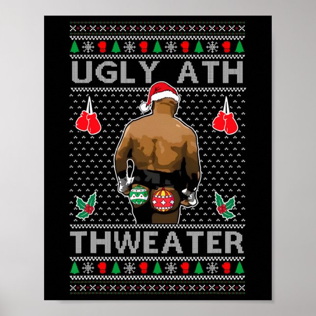 Poster Suéter feio de Natal Alegre  (Frente)