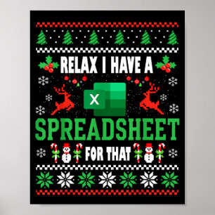 Poster Suéter Feio de Natal do Excel Eu Tenho uma Planilh