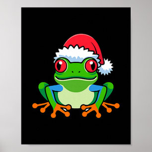 Poster Suéter Feio De Natal Do Sapo De Árvore De Olhos Ve