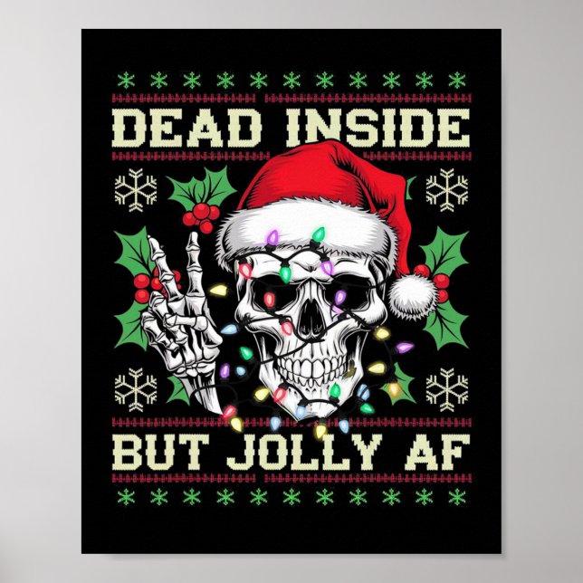 Poster Suéter Feio de Natal Engraçado e Sujo (Frente)