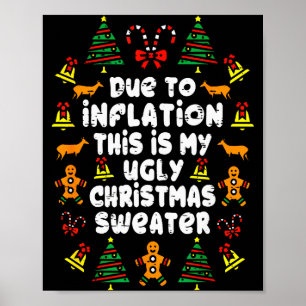 Poster Suéteres de Natal Feios Engraçados Devido à Inflaç