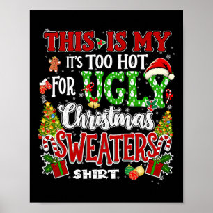 Poster Suéteres de Natal Feios Muito Quentes Piadas de Na