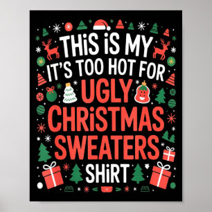 Poster Suéteres de Natal Feios Muito Quentes, Roupas de N