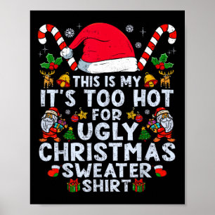 Poster Suéteres de Natal Feios Quentes demais Piadas de N