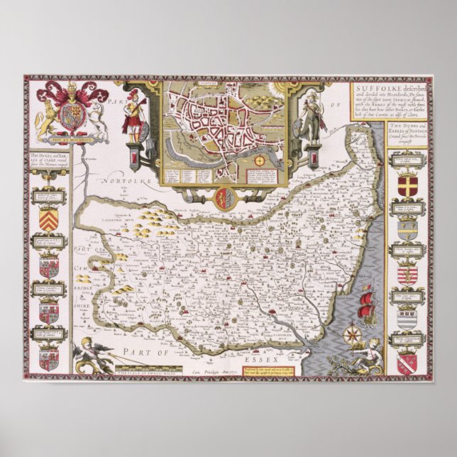 Póster Suffolk e a situação de Ipswich (Frente)