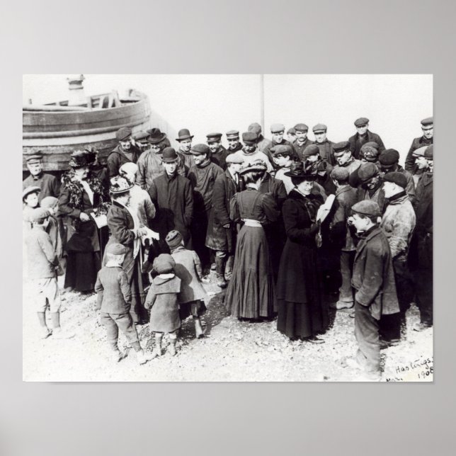 Póster Suffragetes em Hastings, 1908 (Frente)