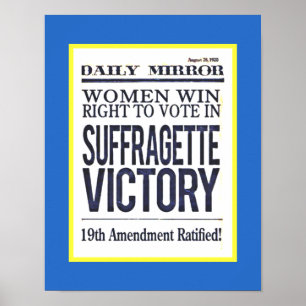 Poster Suffragette Victory Headlines Cópia de agosto de 