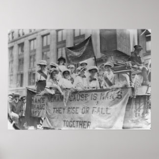 Poster Suffragettes Andando uma Flutuação
