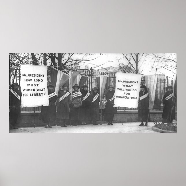 Poster Suffragettes Picket da Casa Branca (Frente)