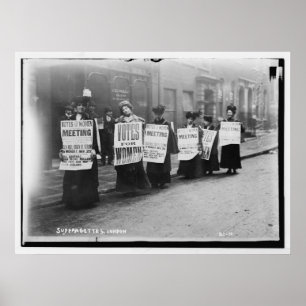 Póster Suffragettes que marcham de Londres