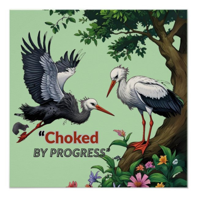 Póster Sufocado pelo Progresso (Frente)