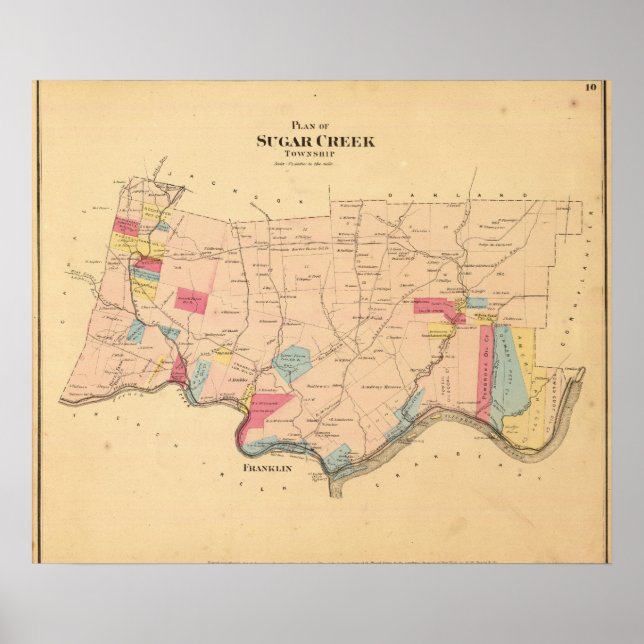 Póster Sugar Creek Township (Frente)