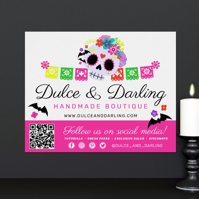 Poster Sugar Skull Calavera Papel Picado Marketing Promo (Criador carregado)