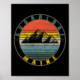Poster Sugarloaf Maine Skiing Mountain Snowboard Ski W