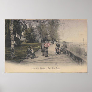 Poster Suiça de Genebra, Parc Mon Repos, 1910 Vintage