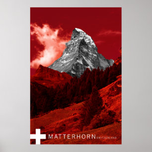 Póster suiça de matterhorn