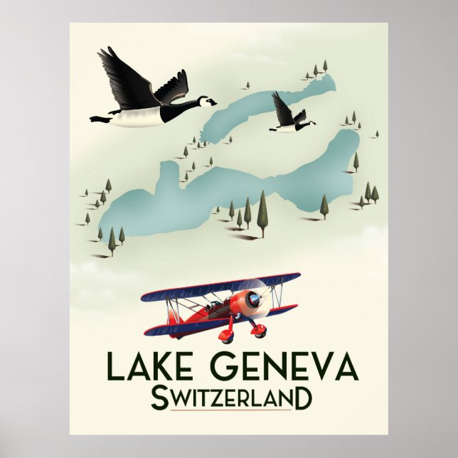 Poster suiça do lago geneva (Frente)