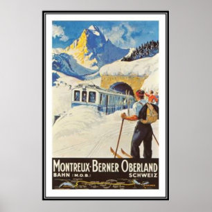Póster Suiça do vintage -