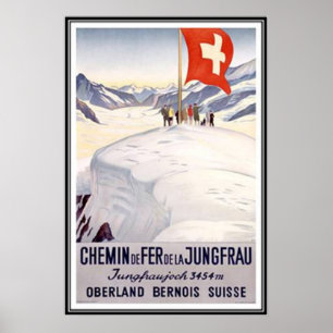 Póster Suiça do vintage -