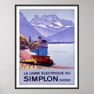 Póster Suiça do vintage -