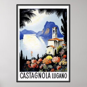 Póster Suiça do vintage -