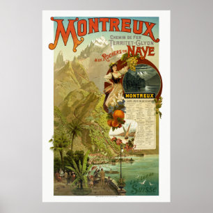 Poster Suiça Railroad Vintage