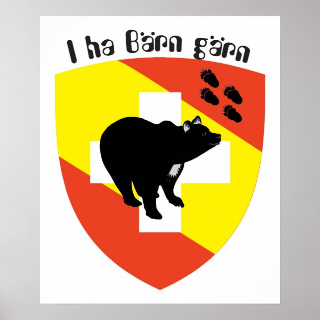 Póster Suíça, Suisse, Svizzera, Svizra, Switzerland, (Frente)