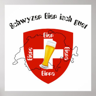 Póster Suíça, Suisse, Svizzera, Svizra, Switzerland