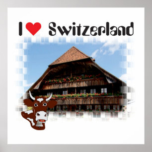 Poster Suíça, Suisse, Svizzera, Svizra, Switzerland